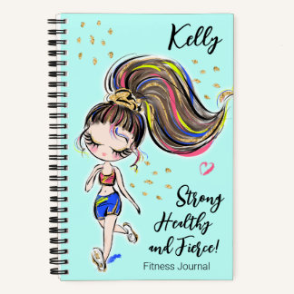 Workout Fitness Journal, Strong Healthy & Fierce Notizbuch