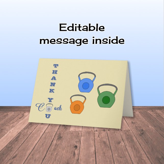 Workout Fitness Trainer Vielen Dank Dankeskarte (Von Creator hochgeladen)