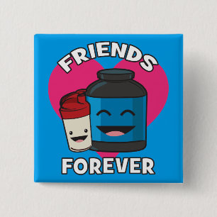 Workout Friends Forever - Niedlicher Kawaii Funny Button