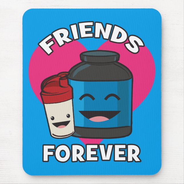Workout Friends Forever - Niedlicher Kawaii Funny  Mousepad (Vorne)