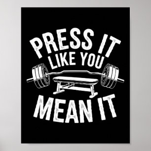 Workout für die Fitness der Bodybuilding von Bench Poster