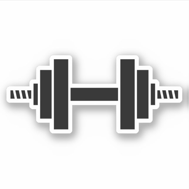 Workout Gym Barbell Cut Out Decal Aufkleber (Vorderseite)