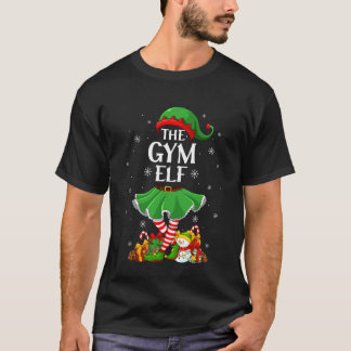 Workout Gym Elf Christmas Family Elf Squad Xmas Gi T-Shirt