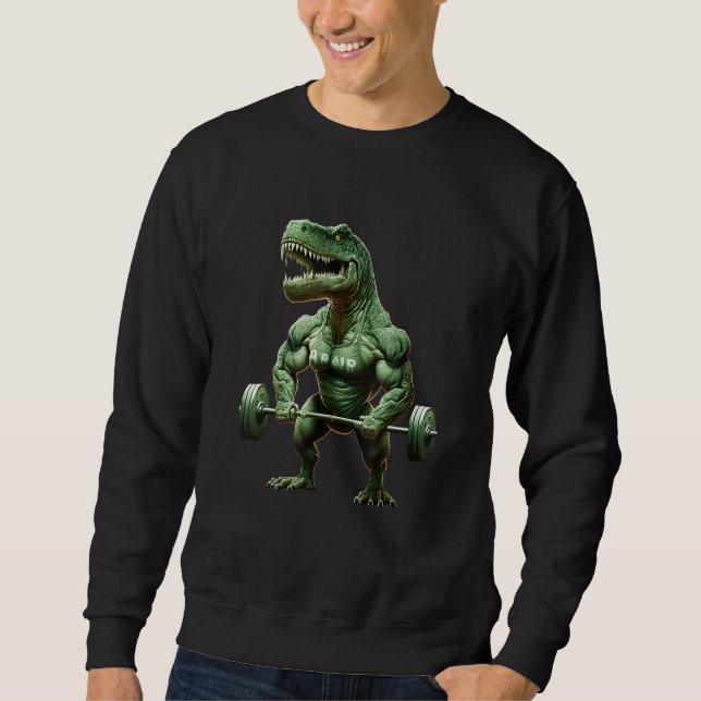 Workout Gym  For Men Gymer Rex Mens Dinosaur Sweatshirt (Vorderseite)