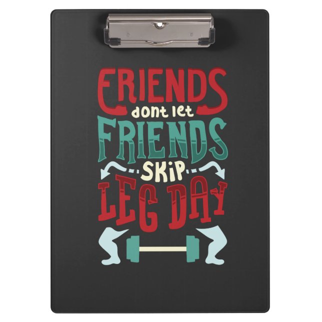 Workout-Gym-Geschenk Klemmbrett (Vorderseite)