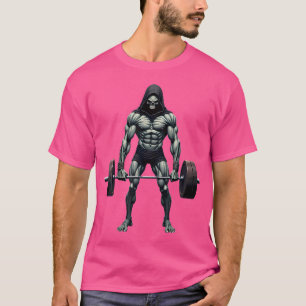 Workout Gym Grim Sensenmann Deadlift Weigheben T-Shirt