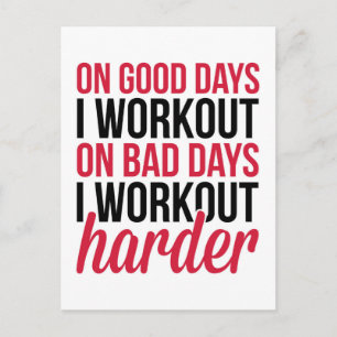 Workout Harter Gym Quote Postkarte