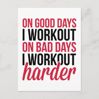 Workout Harter Gym Zitat Postkarte