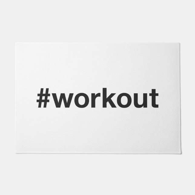 WORKOUT Hashtag Fußmatte (Vorderseite)