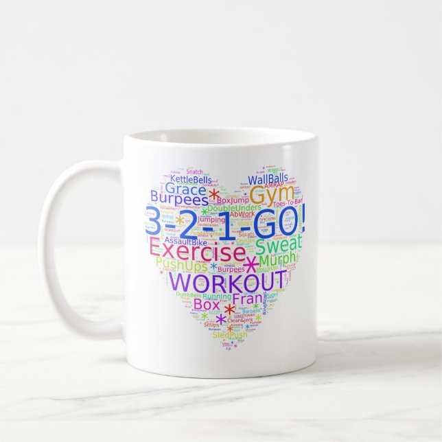 Workout-Herz - Crossfit-Inspirierte Tasse (Links)
