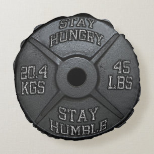 Workout - Hunger Bleibe, Humble Bleibe - Barbell P Rundes Kissen