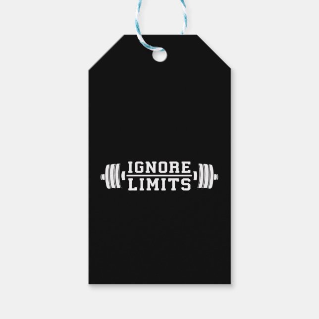 Workout Inspiration - Ignore Limits - Motivierend Geschenkanhänger (Vorderseite)