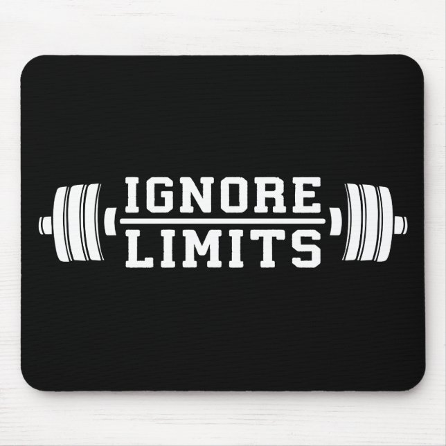 Workout Inspiration - Ignore Limits - Motivierend Mousepad (Vorne)