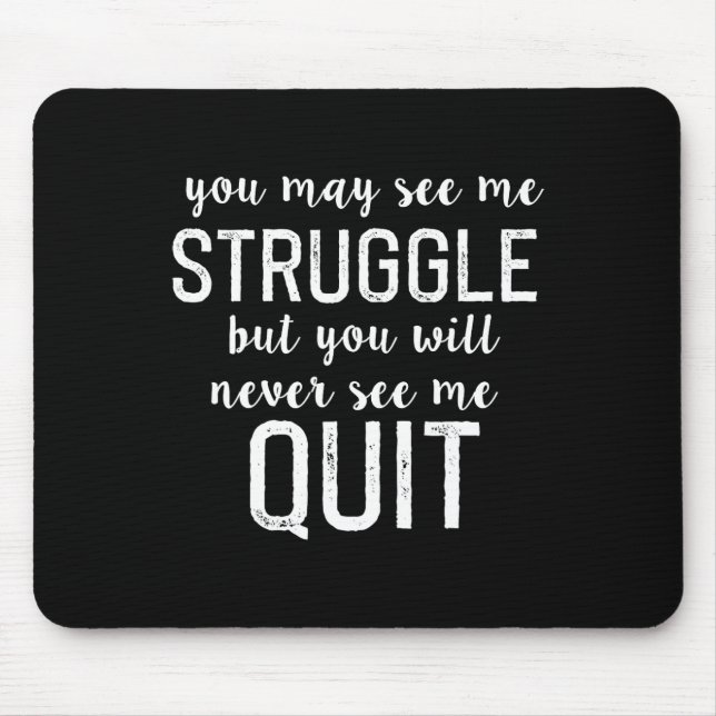 Workout Inspiration Motivierend Sprichwort Männer  Mousepad (Vorne)