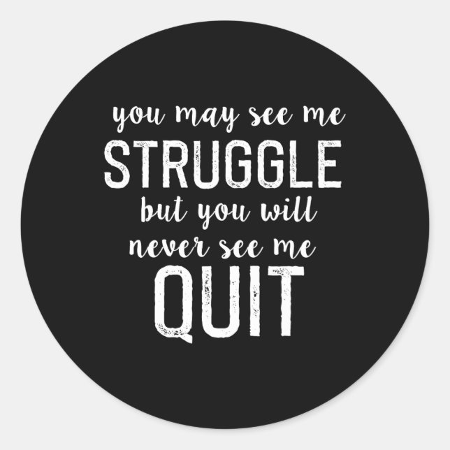 Workout Inspiration Motivierend Sprichwort Männer  Runder Aufkleber (Vorderseite)