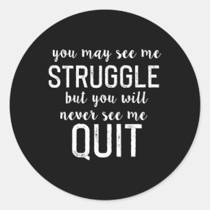 Workout Inspiration Motivierend Sprichwort Männer  Runder Aufkleber