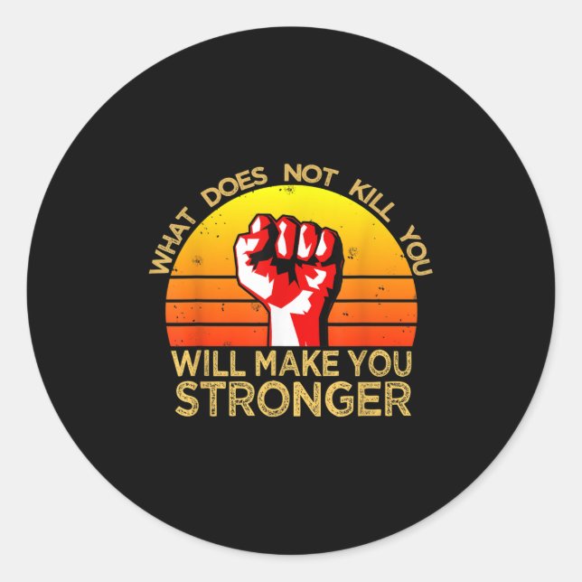 Workout Insration Motivational Saying Men Women  Runder Aufkleber (Vorderseite)