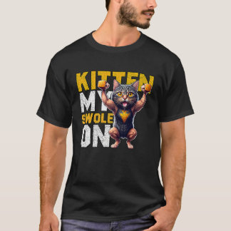 Workout-Kätzchen Mein Swole Beim Workout Retro-Kat T-Shirt