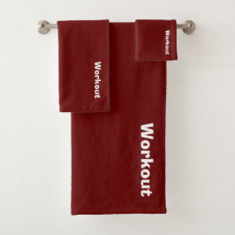 Workout-Logo DDR rot Badhandtuch Set