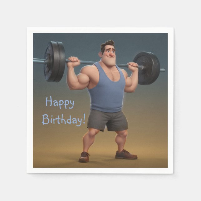 Workout Man Serviette (Vorderseite)