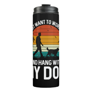 Workout mit dem Design meines Hundes-T - Shirt (2) Thermosbecher