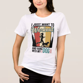 Workout Mit Meinem Hund Vintage Laufshirt Design_1 Tri-Blend Shirt