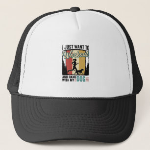 Workout Mit Meinem Hund Vintage Laufshirt Design_1 Truckerkappe