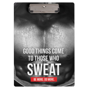 Workout Motivation - Schweiß Klemmbrett