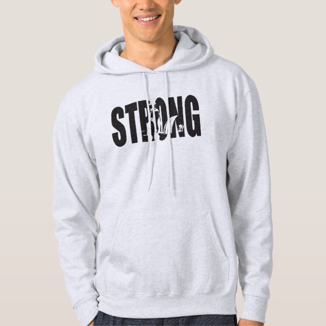 Workout Motivation - STRONG Hoodie (Vorderseite)