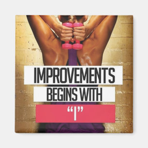 Workout-Motivation - Verbesserungen beginnen mit " Magnet