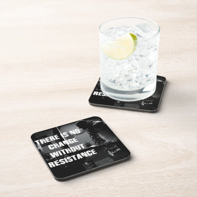 Workout-Motivation - Wandel und Widerstand Untersetzer (Rechte Seite)