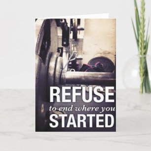 Workout Motivation Weigerung, zu beenden, wo Sie a Karte