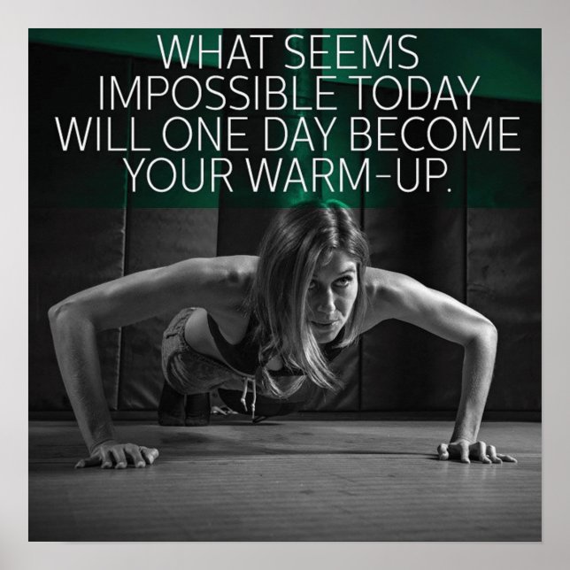 Workout Motivierend Poster (Vorne)