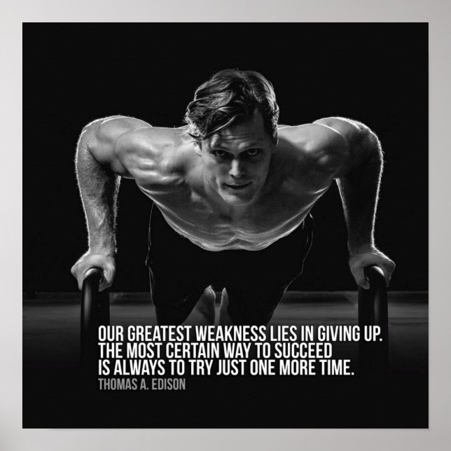 Workout Motivierend Poster (Vorne)