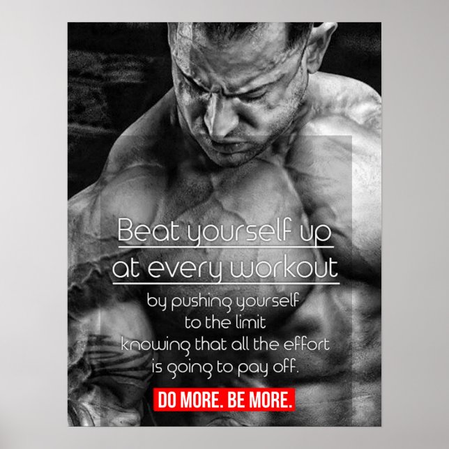 Workout Motivierend Poster (Vorne)