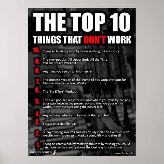 Workout Motivierend Poster (Vorne)