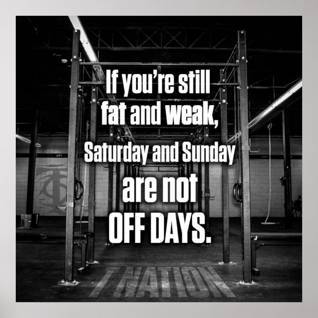 Workout Motivierend Poster (Vorne)