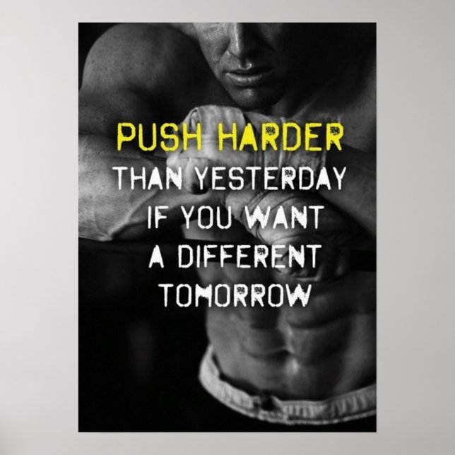 Workout Motivierend Poster (Vorne)