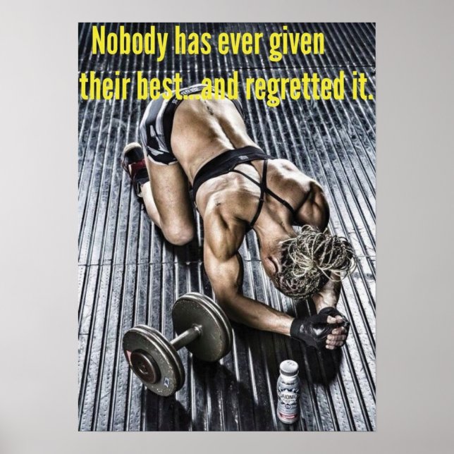 Workout Motivierend Poster (Vorne)