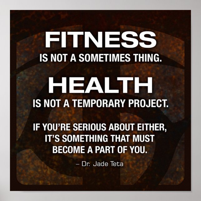 Workout Motivierend Poster (Vorne)