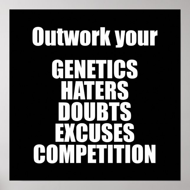 Workout Motivierend Poster (Vorne)