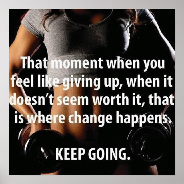 Workout Motivierend Poster (Vorne)