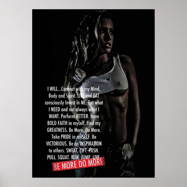 Workout Motivierend Poster (Vorne)