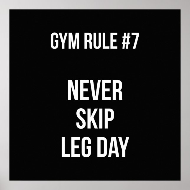 Workout Motivierend Poster (Vorne)