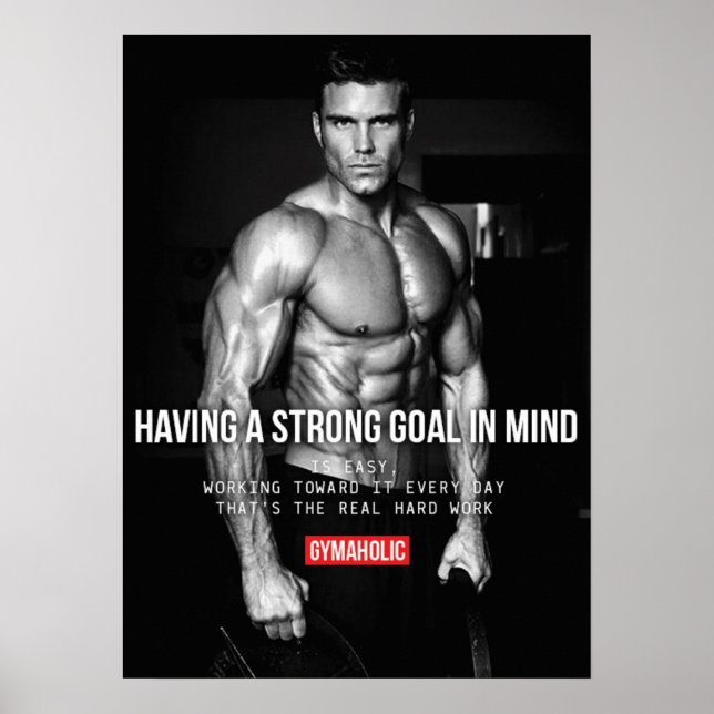 Workout Motivierend Poster (Vorne)