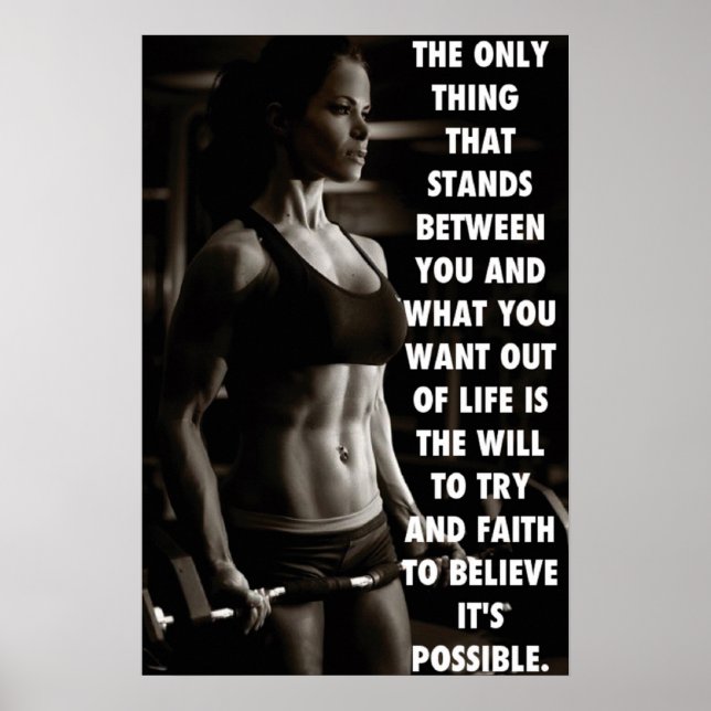 Workout Motivierend Poster (Vorne)