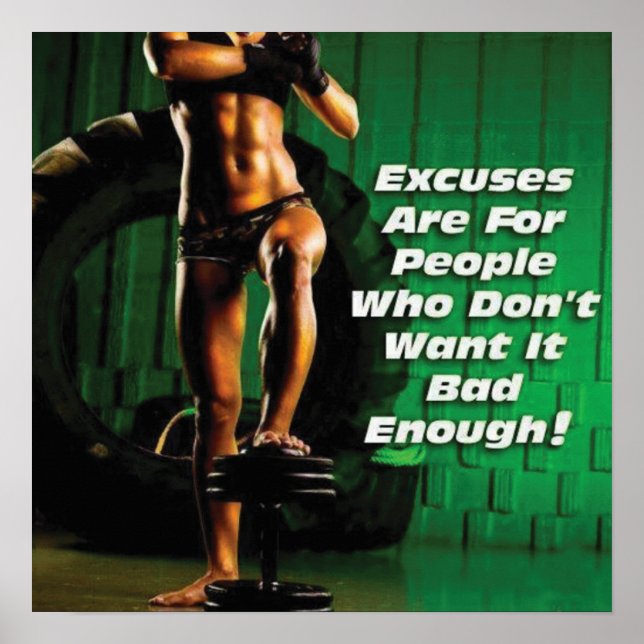Workout Motivierend Poster (Vorne)