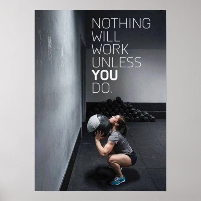 Workout Motivierend Poster (Vorne)
