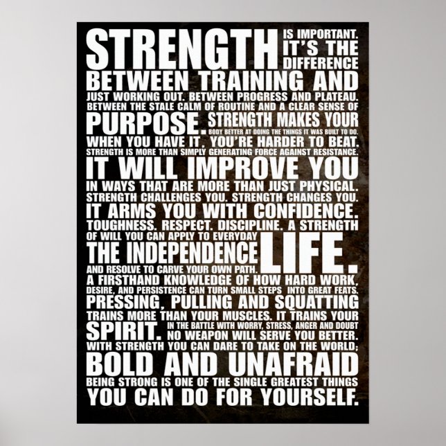 Workout Motivierend Poster (Vorne)
