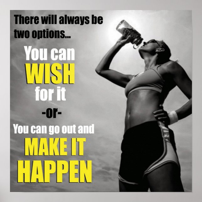 Workout Motivierend Poster (Vorne)